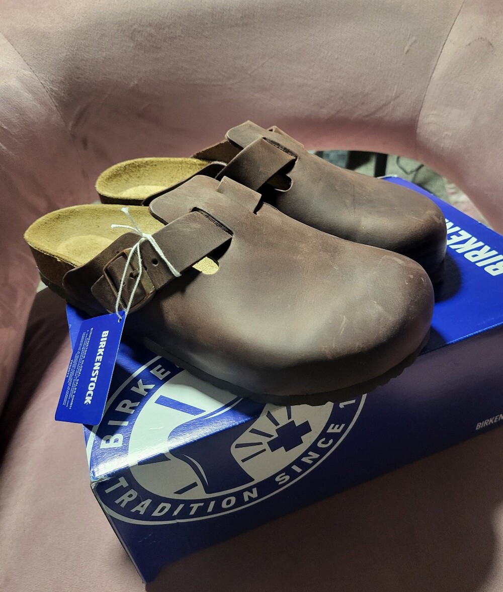 Brand New In Box Birkenstock Boston Leather Clog Size 40 - Womens 10 Mens 8